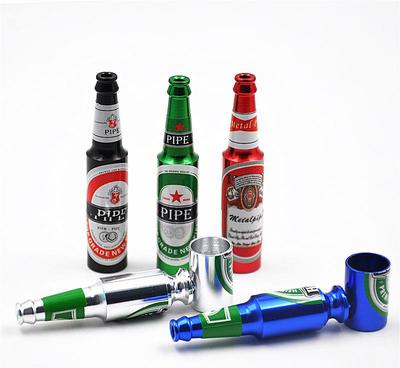 【小号 啤酒瓶金属烟斗 雷鬼 牙 买加 铝烟斗 beer bo】价格_厂家_图片 -